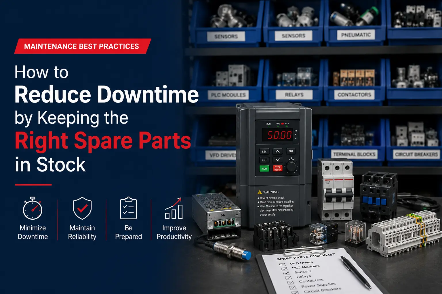 How to Reduce Downtime by Keeping the Right Spare Parts in Stock